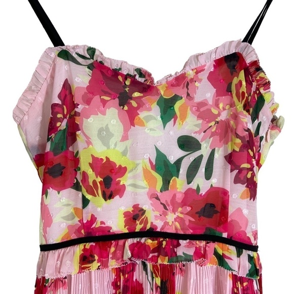 Anthropologie Foxiedox Floral Pleated Dress - Picture 4 of 10